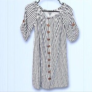 J for Justify Navy and White Striped Dress Size Medium